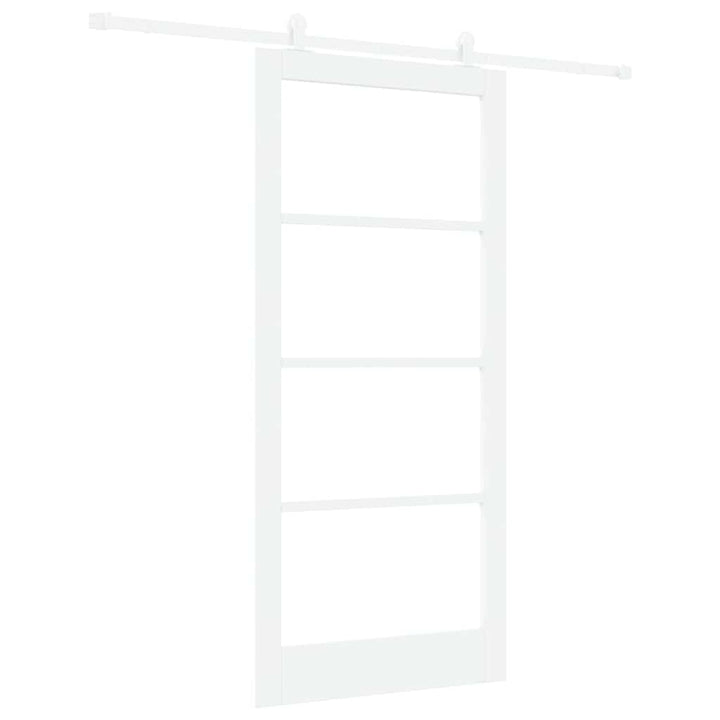Skydedør ORKDAL Hvid 93 x 202 cm Massivt fyrretræ og glas