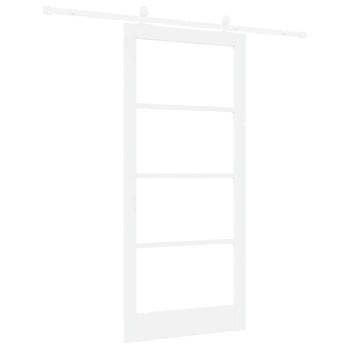 Skydedør ORKDAL Hvid 93 x 202 cm Massivt fyrretræ og glas