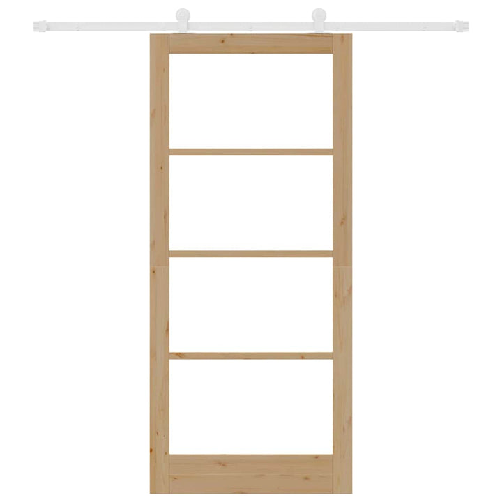 Skydedør ORKDAL 93 x 211 cm Massivt fyrretræ og glas