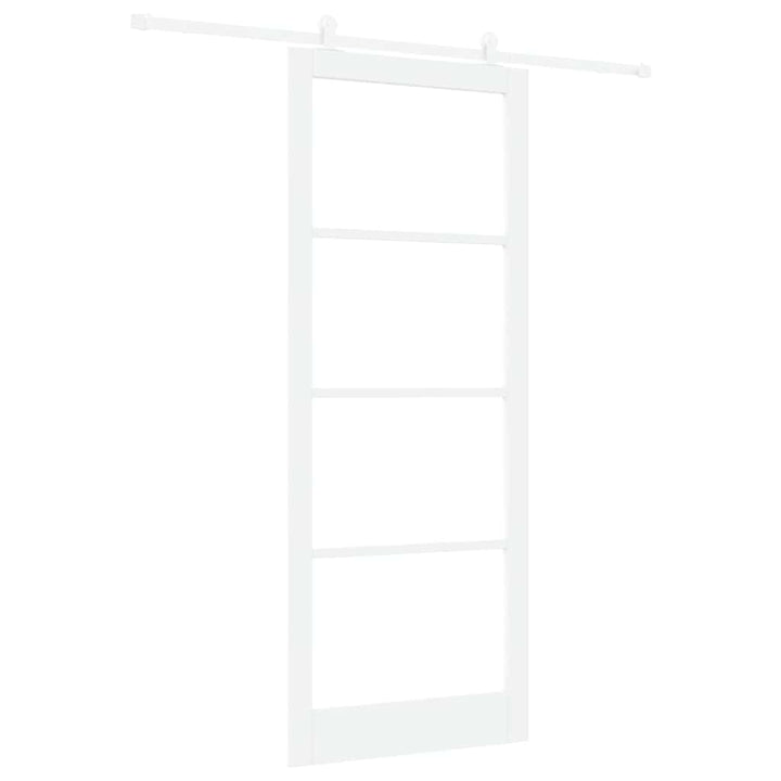 Skydedør ORKDAL Hvid 93 x 232 cm Massivt fyrretræ og glas