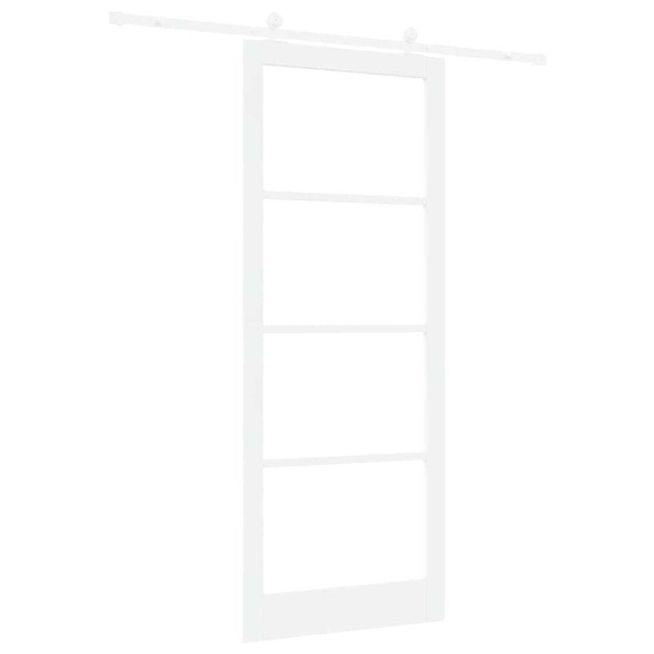 Skydedør ORKDAL Hvid 93 x 232 cm Massivt fyrretræ og glas