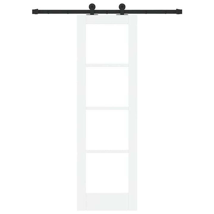 Skydedør ORKDAL Hvid 61 x 198,5 cm Massivt fyrretræ og glas