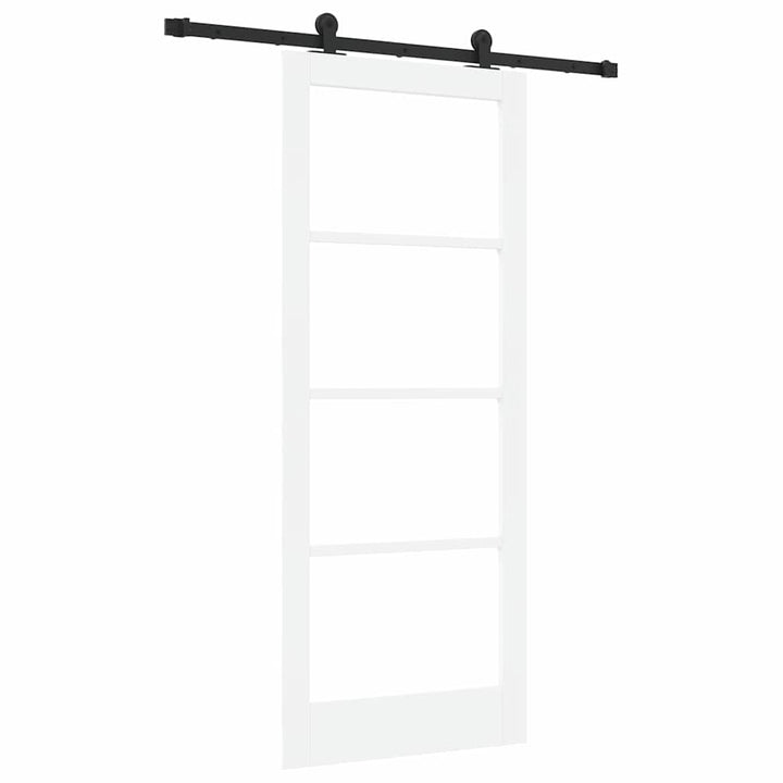 Skydedør ORKDAL Hvid 83 x 202 cm Massivt fyrretræ og glas