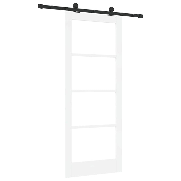 Skydedør ORKDAL Hvid 83 x 202 cm Massivt fyrretræ og glas