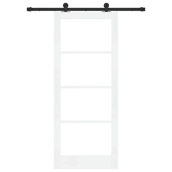 Skydedør ORKDAL Hvid 83 x 202 cm Massivt fyrretræ og glas