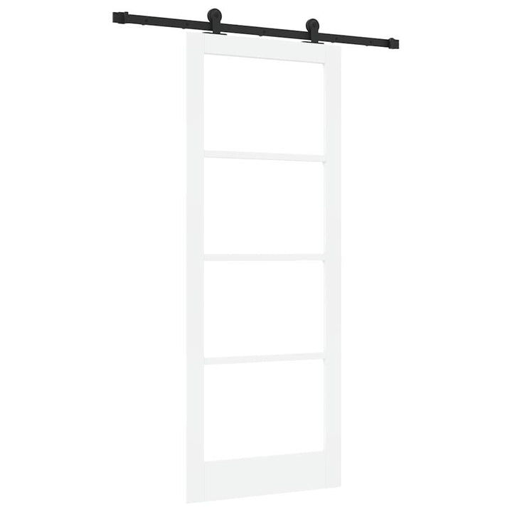 Skydedør ORKDAL Hvid 83 x 211 cm Massivt fyrretræ og glas