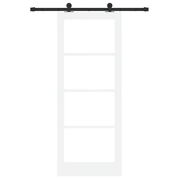 Skydedør ORKDAL Hvid 83 x 211 cm Massivt fyrretræ og glas
