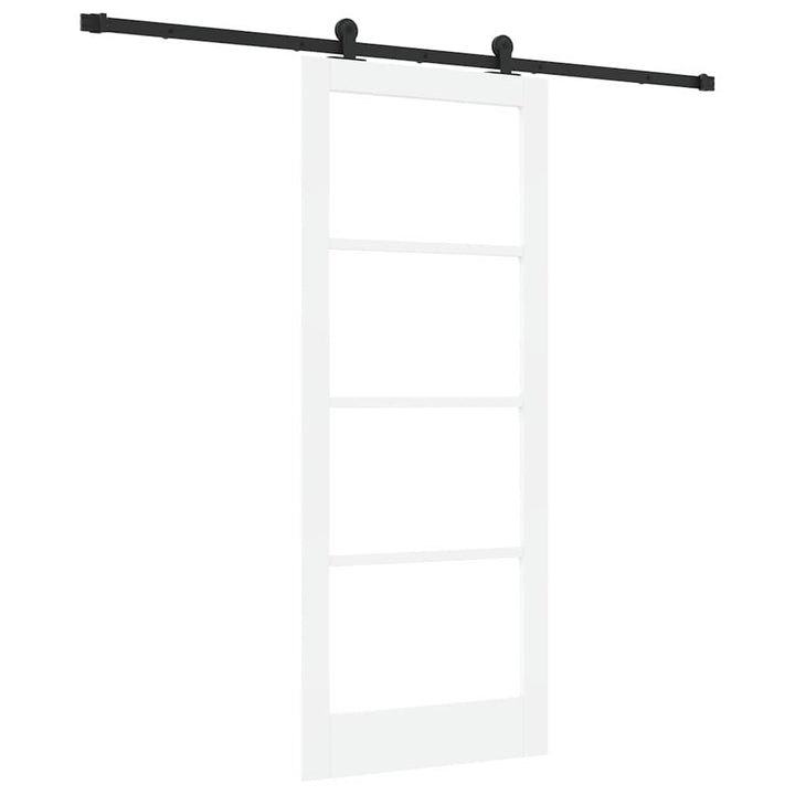 Skydedør ORKDAL Hvid 83 x 202 cm Massivt fyrretræ og glas