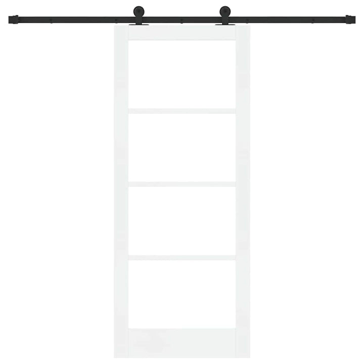 Skydedør ORKDAL Hvid 83 x 202 cm Massivt fyrretræ og glas