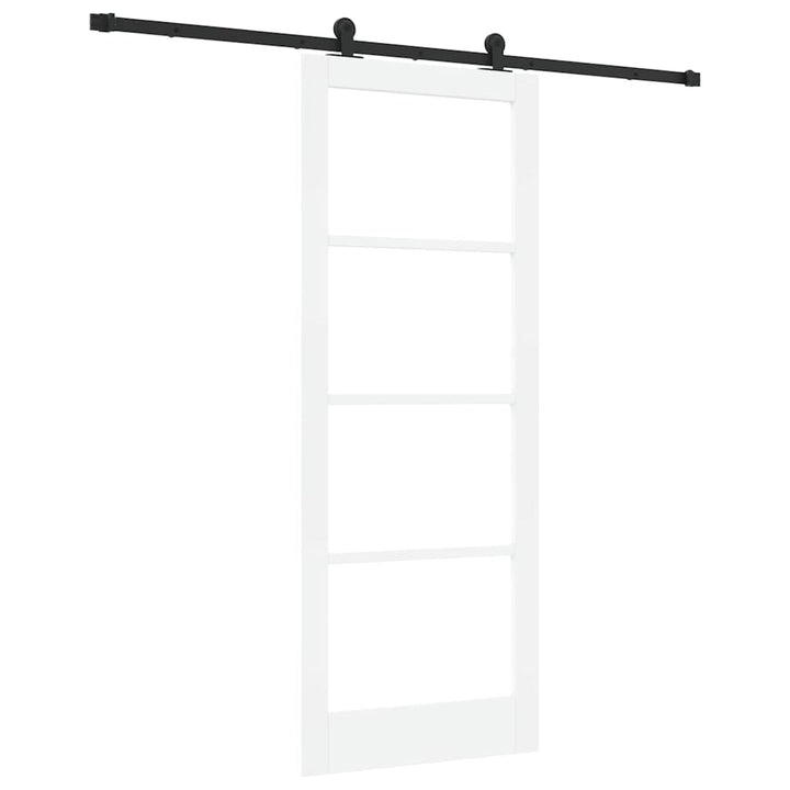 Skydedør ORKDAL Hvid 83 x 211 cm Massivt fyrretræ og glas