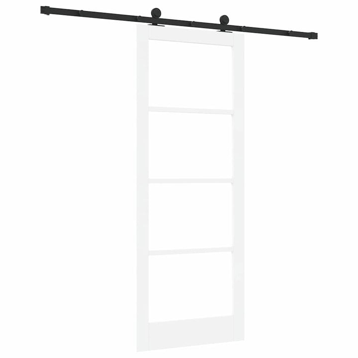 Skydedør ORKDAL Hvid 83 x 211 cm Massivt fyrretræ og glas