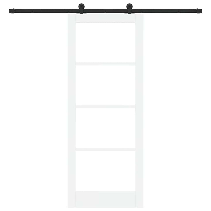 Skydedør ORKDAL Hvid 83 x 211 cm Massivt fyrretræ og glas