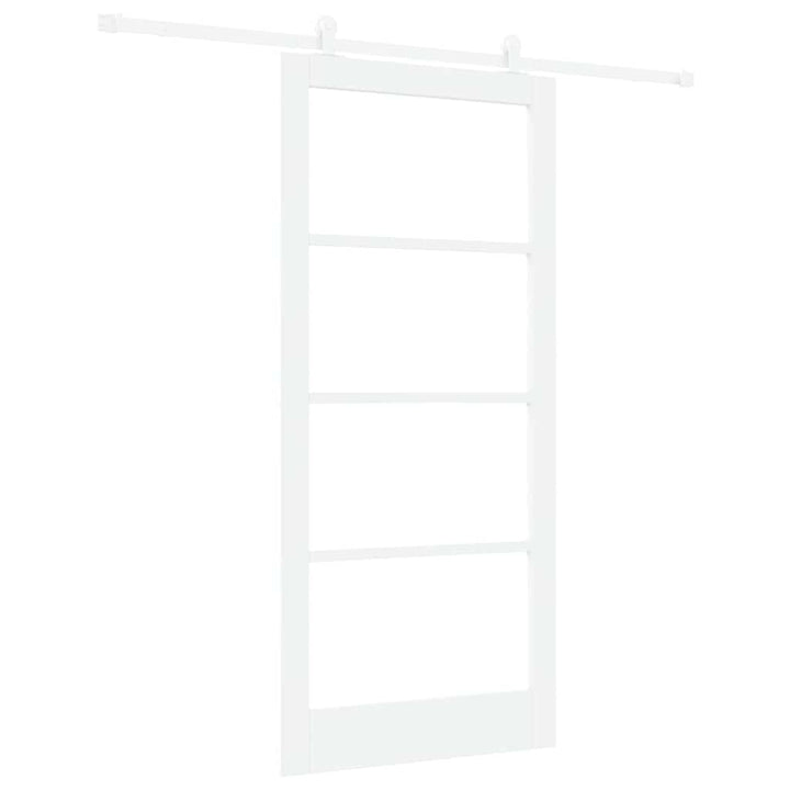 Skydedør ORKDAL Hvid 93 x 202 cm Massivt fyrretræ og glas
