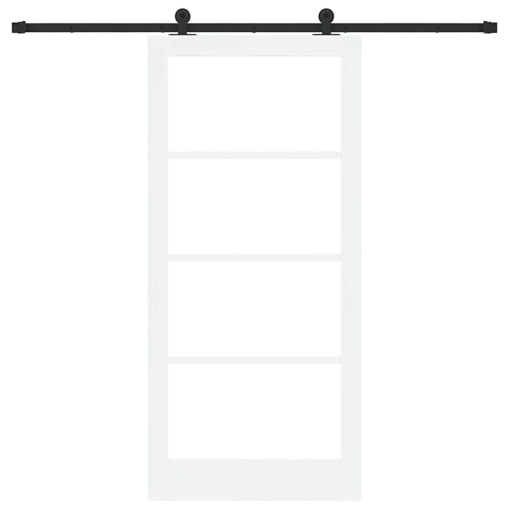 Skydedør ORKDAL Hvid 93 x 202 cm Massivt fyrretræ og glas