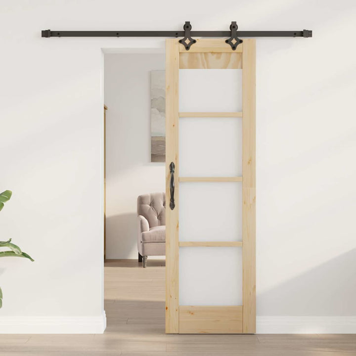 Skydedør ORKDAL Naturlig og sort 61 x 198,5 cm