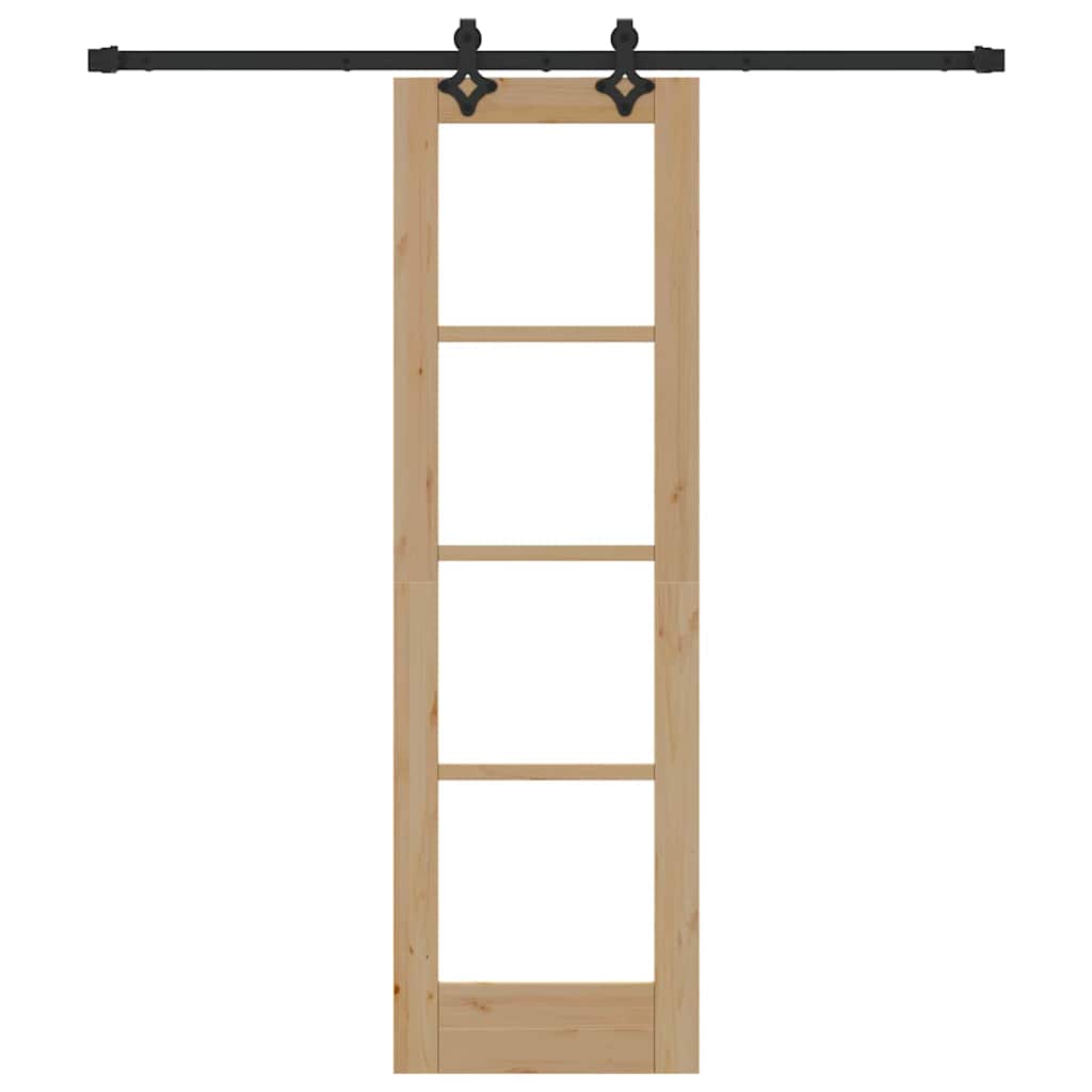 Skydedør ORKDAL Naturlig og sort 61 x 198,5 cm