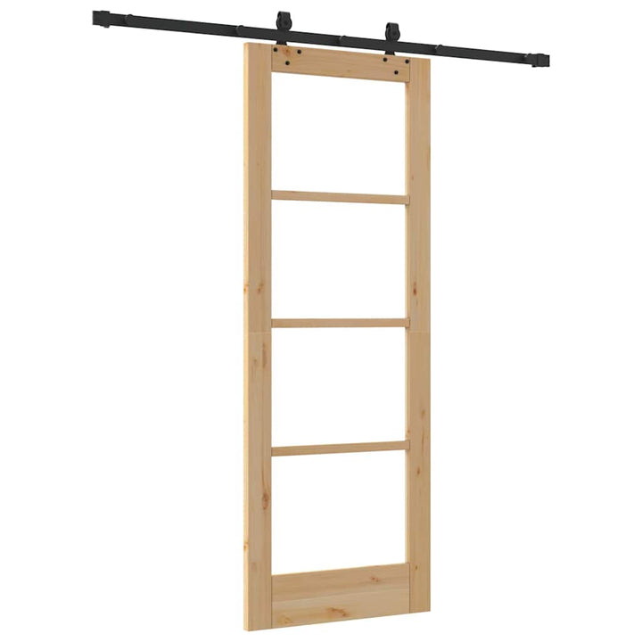 Skydedør ORKDAL Naturlig og sort 73,5 x 198,5 cm