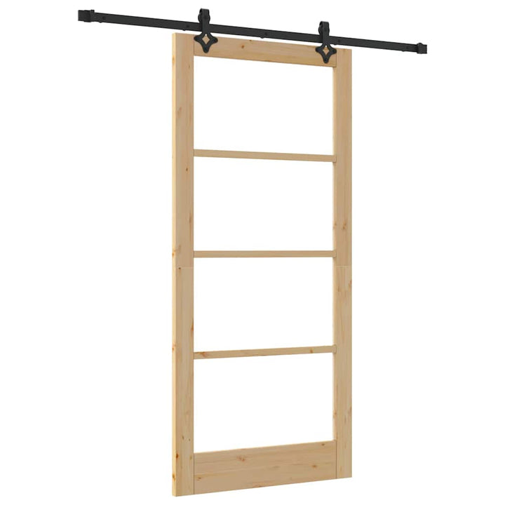 Skydedør ORKDAL Naturlig og sort 93 x 202 cm