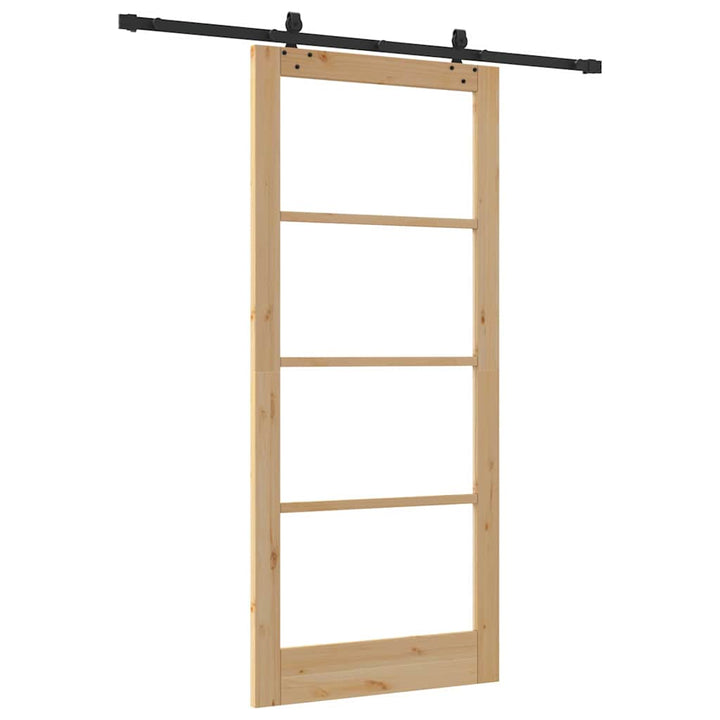 Skydedør ORKDAL 93 x 211 cm Massivt fyrretræ og glas