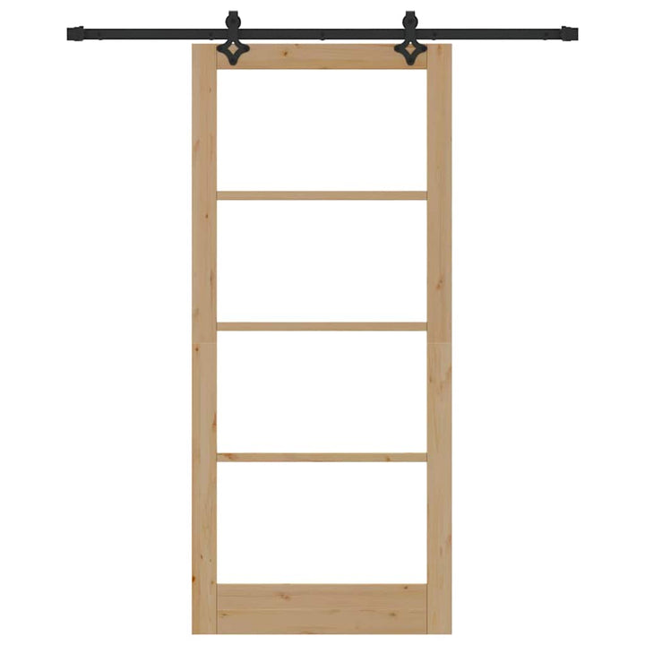 Skydedør ORKDAL 93 x 211 cm Massivt fyrretræ og glas