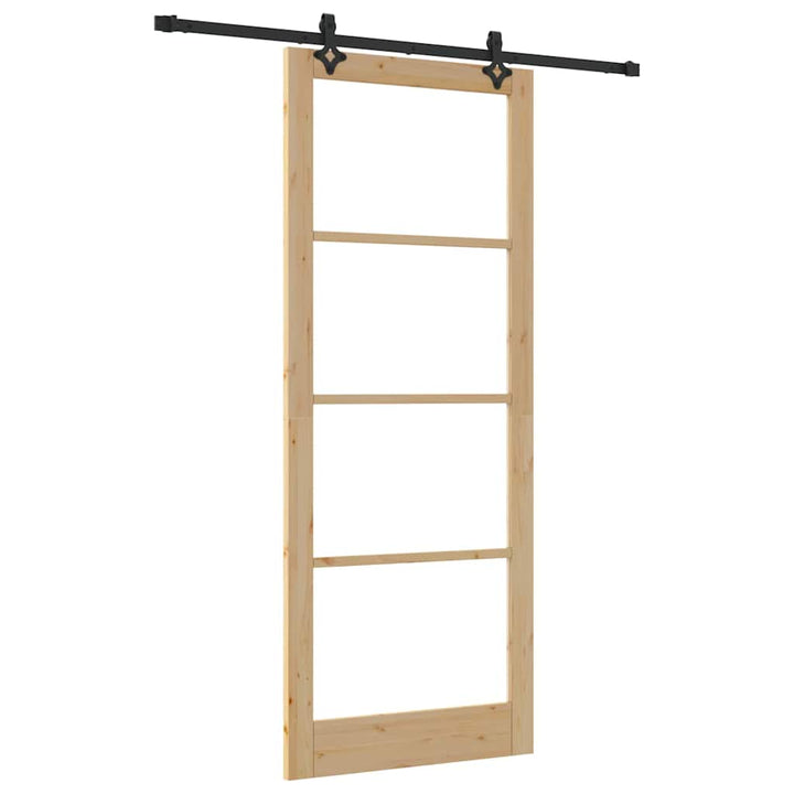 Skydedør ORKDAL Naturlig og sort 93 x 232 cm