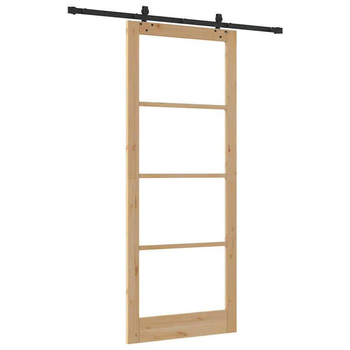 Skydedør ORKDAL Naturlig og sort 93 x 232 cm