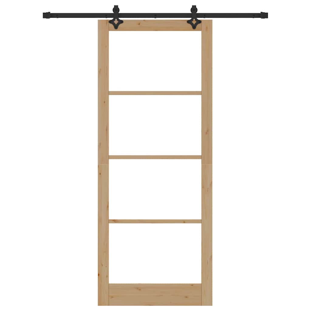 Skydedør ORKDAL Naturlig og sort 93 x 232 cm