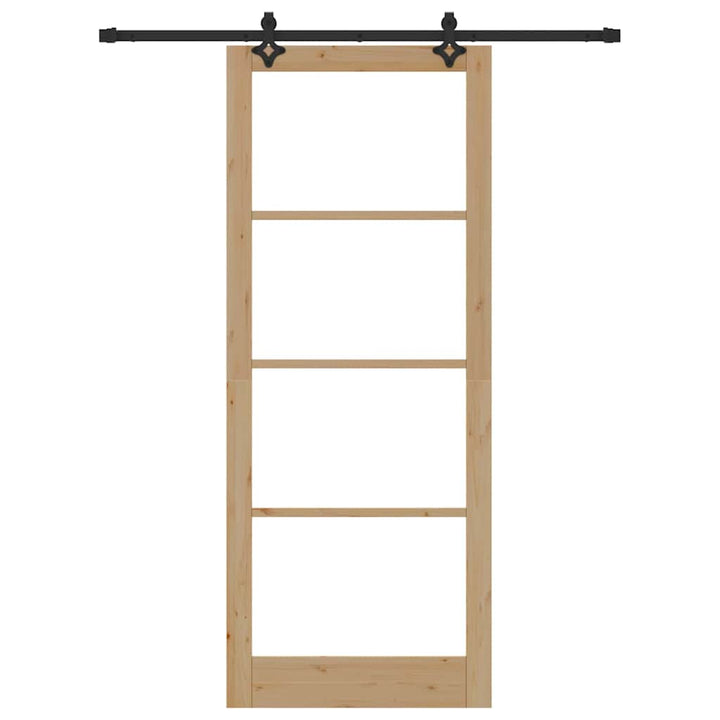 Skydedør ORKDAL Naturlig og sort 93 x 232 cm