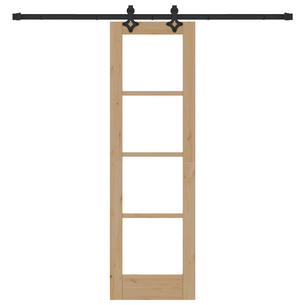 Skydedør ORKDAL Naturlig og sort 61 x 198,5 cm