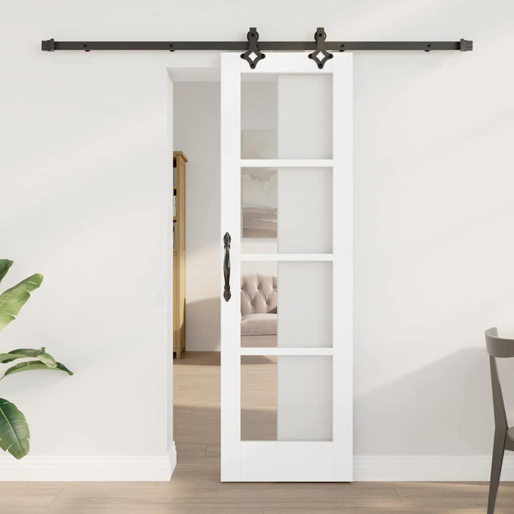 Skydedør ORKDAL 61 x 198,5 cm Massivt fyrretræ og glas