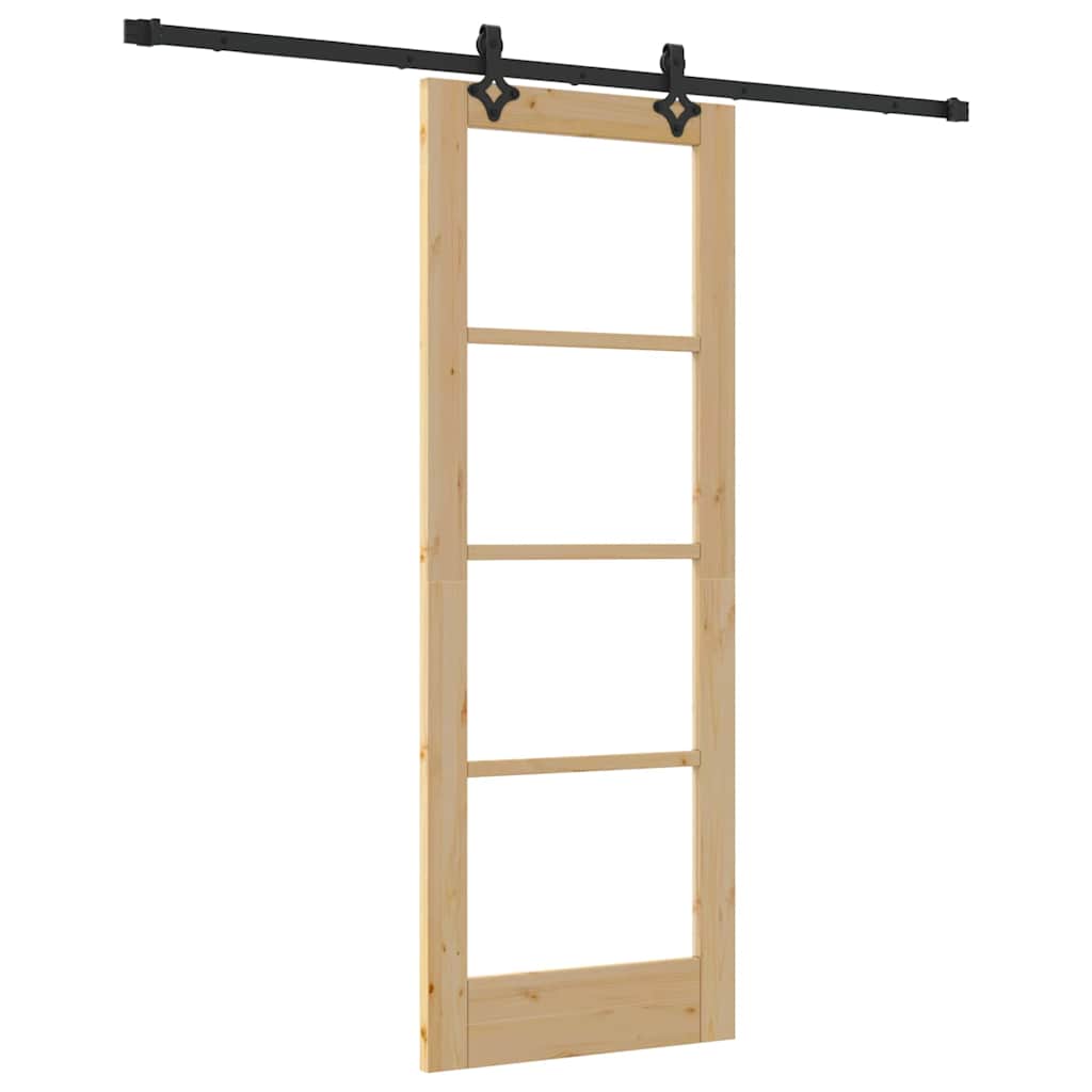 Skydedør ORKDAL Naturlig og sort 73,5 x 198,5 cm