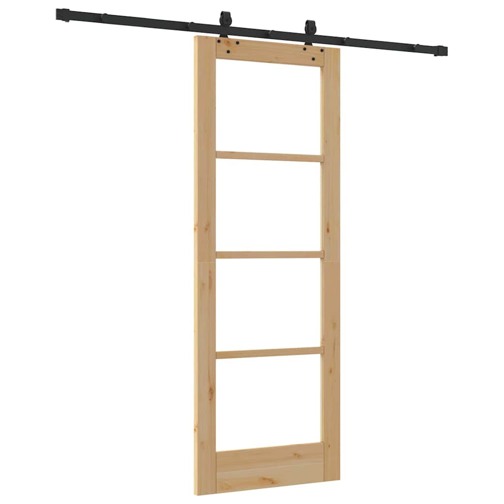 Skydedør ORKDAL Naturlig og sort 73,5 x 198,5 cm