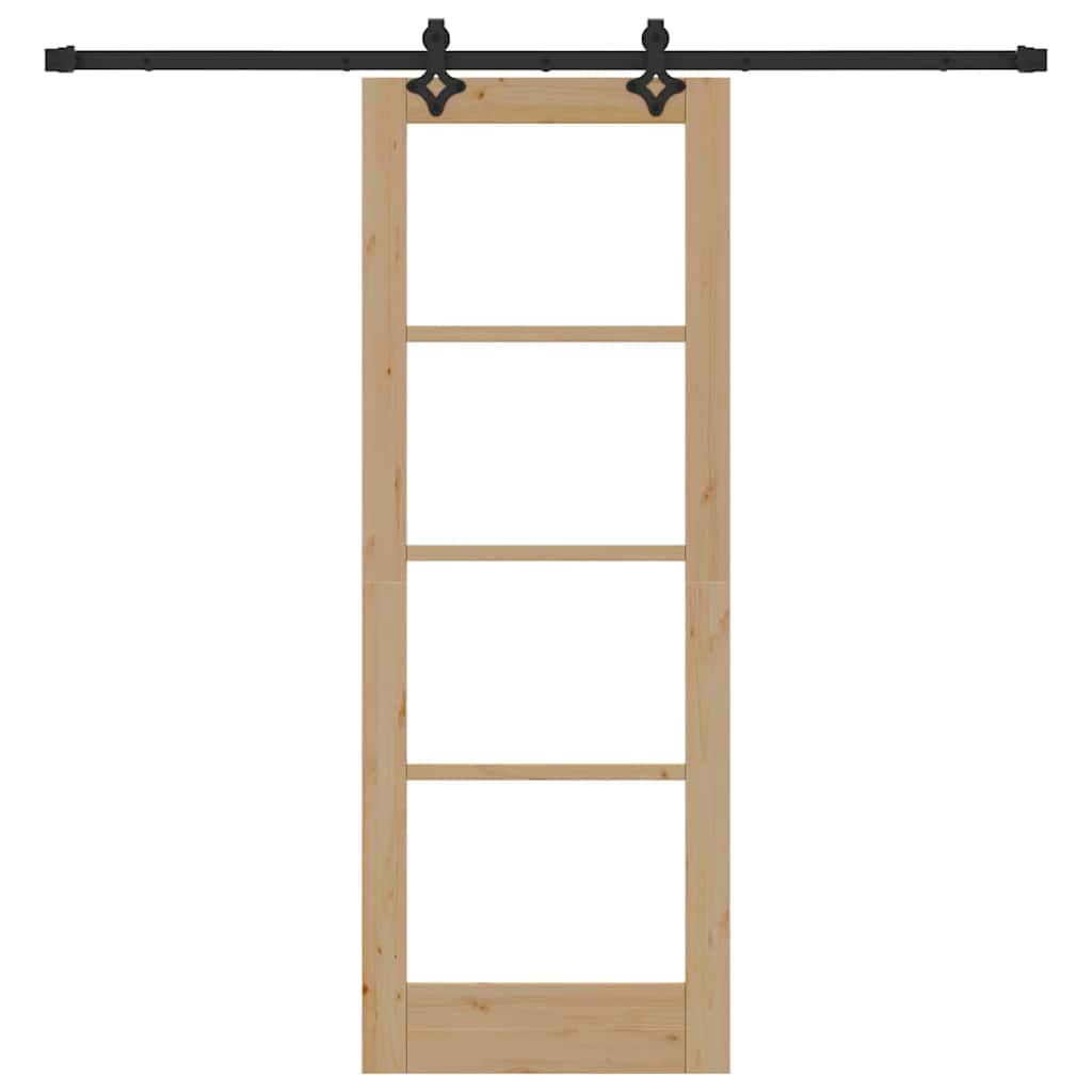 Skydedør ORKDAL Naturlig og sort 73,5 x 198,5 cm