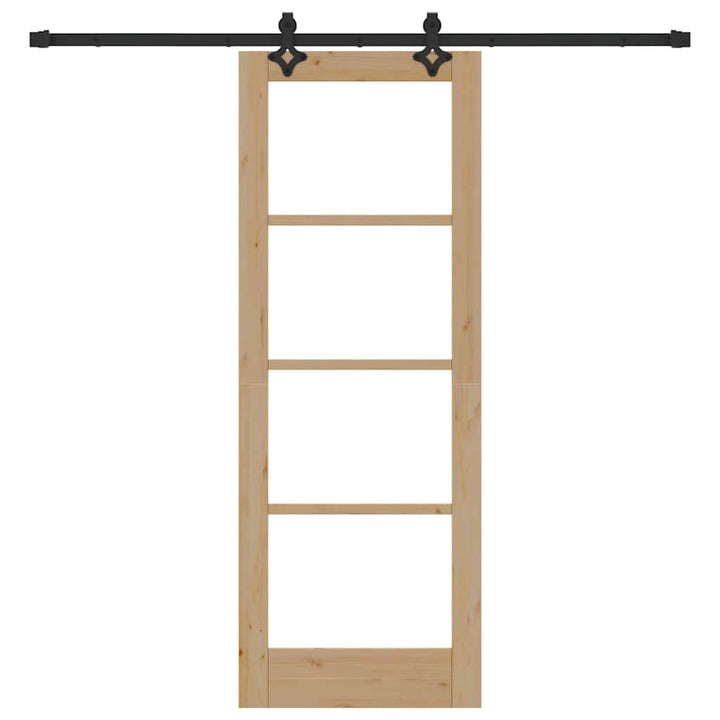 Skydedør ORKDAL Naturlig og sort 73,5 x 198,5 cm