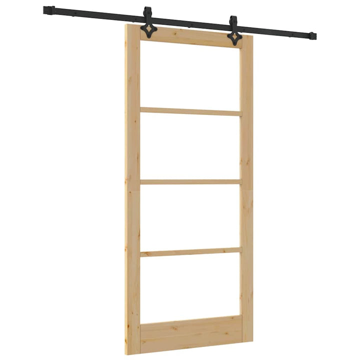 Skydedør ORKDAL Naturlig og sort 93 x 202 cm