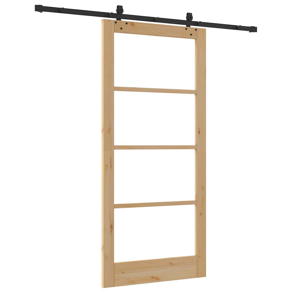 Skydedør ORKDAL Naturlig og sort 93 x 202 cm