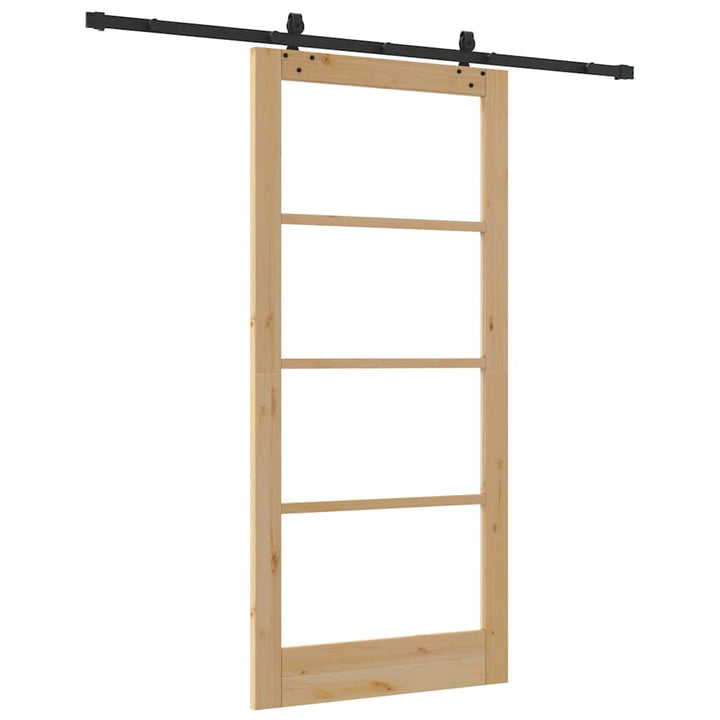 Skydedør ORKDAL Naturlig og sort 93 x 202 cm