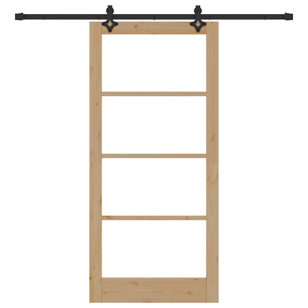 Skydedør ORKDAL Naturlig og sort 93 x 202 cm