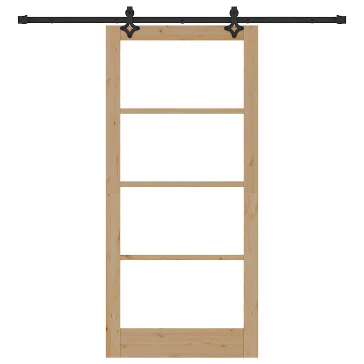 Skydedør ORKDAL Naturlig og sort 93 x 202 cm