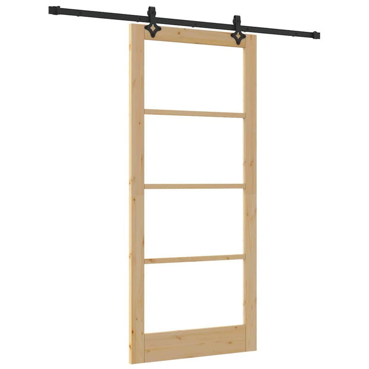 Skydedør ORKDAL 93 x 211 cm Massivt fyrretræ og glas