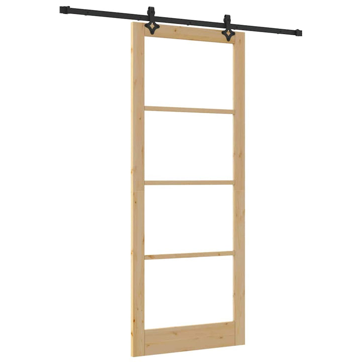 Skydedør ORKDAL Naturlig og sort 93 x 232 cm
