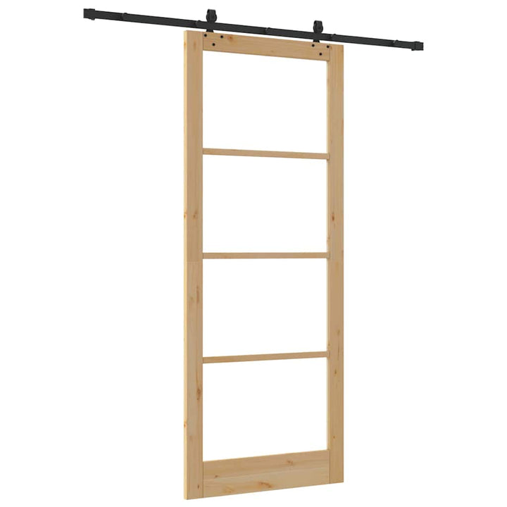 Skydedør ORKDAL Naturlig og sort 93 x 232 cm
