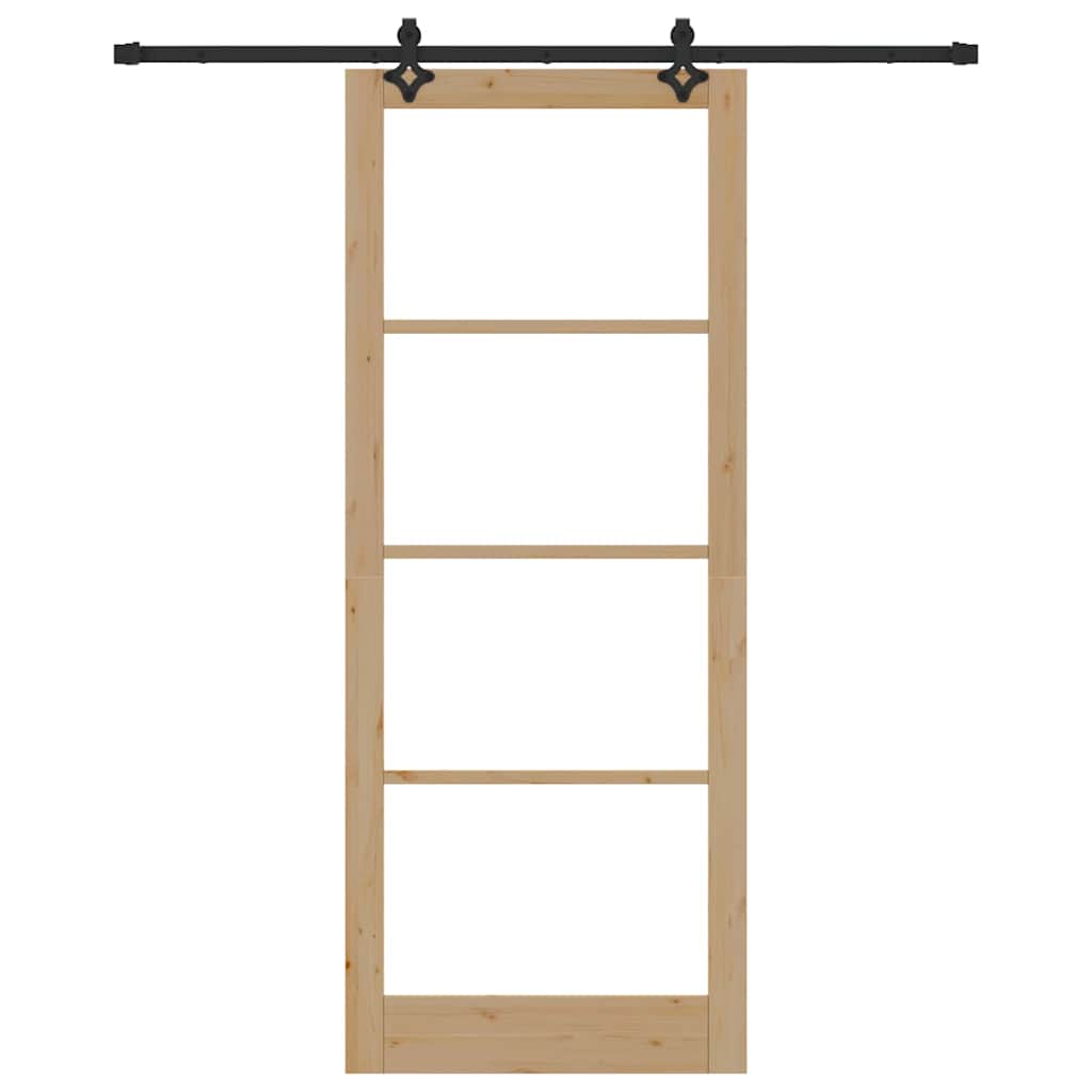 Skydedør ORKDAL Naturlig og sort 93 x 232 cm