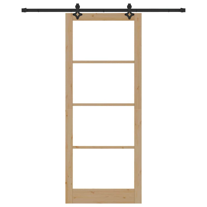 Skydedør ORKDAL Naturlig og sort 93 x 232 cm