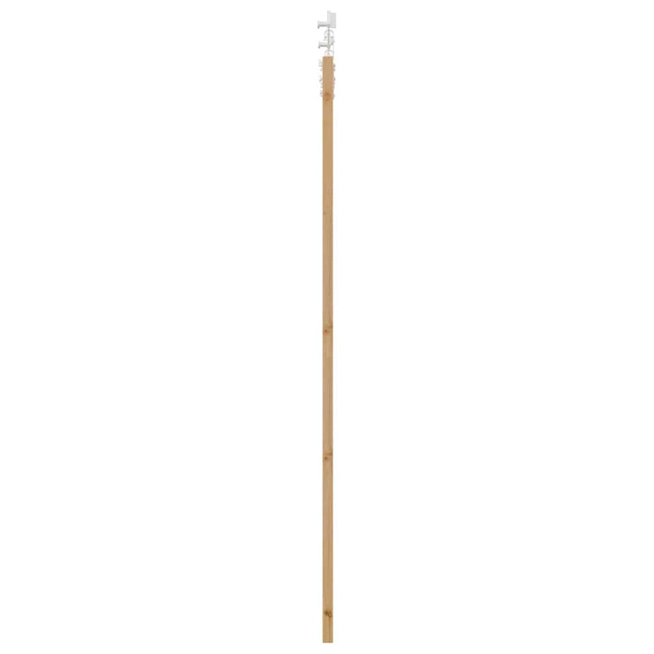 Skydedør 93 x 211 cm Massivt fyrretræ og glas Naturfarvet