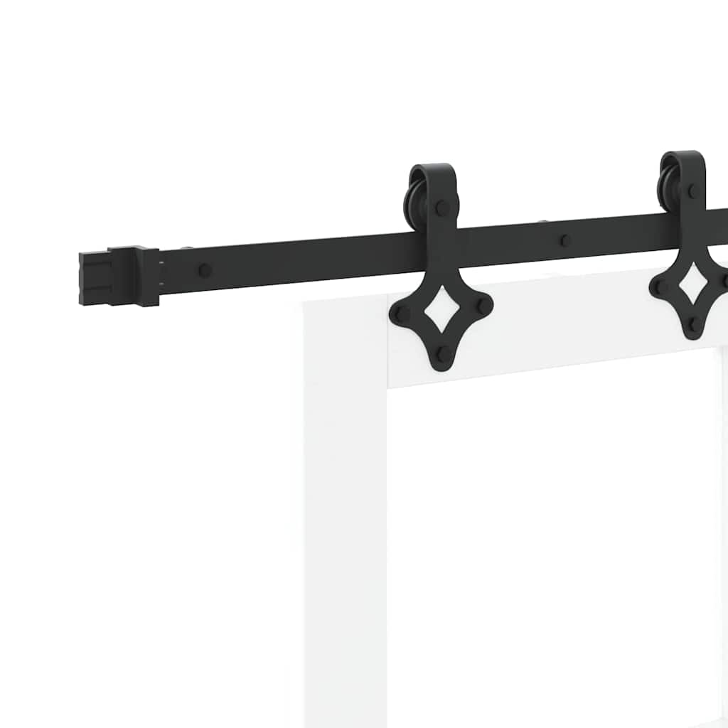 Skydedør Hvid 83 x 211 cm Massivt fyrretræ og glas