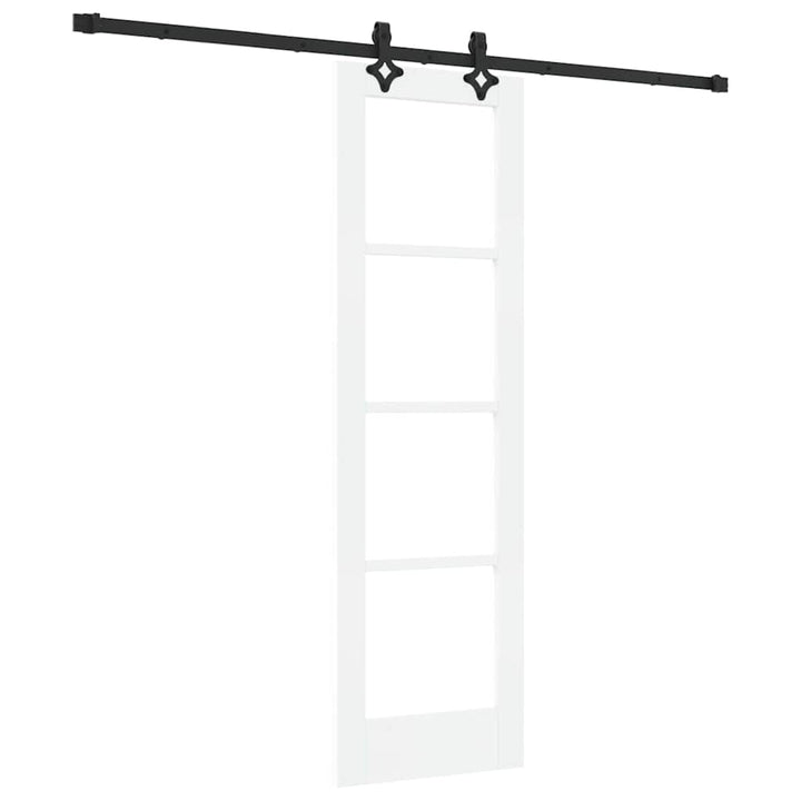 Skydedør Hvid 61 x 198,5 cm Massivt fyrretræ og glas