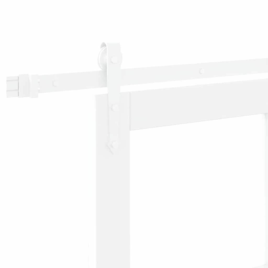 Skydedør Hvid 61 x 198,5 cm Massivt fyrretræ og glas