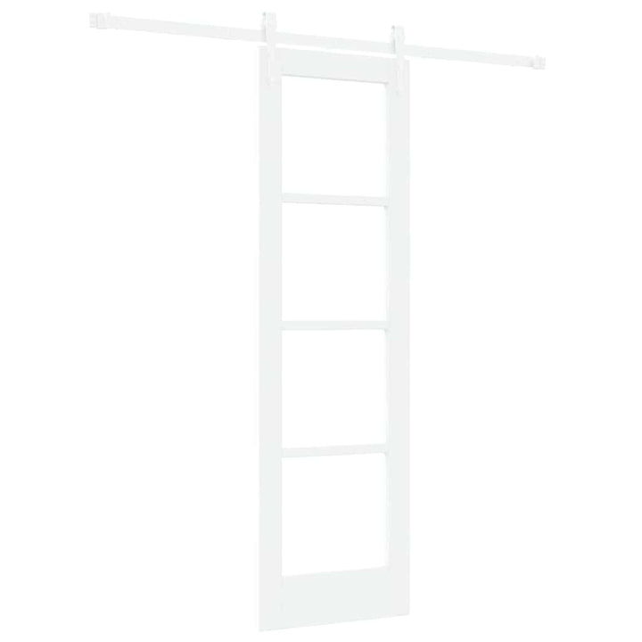 Skydedør Hvid 61 x 198,5 cm Massivt fyrretræ og glas