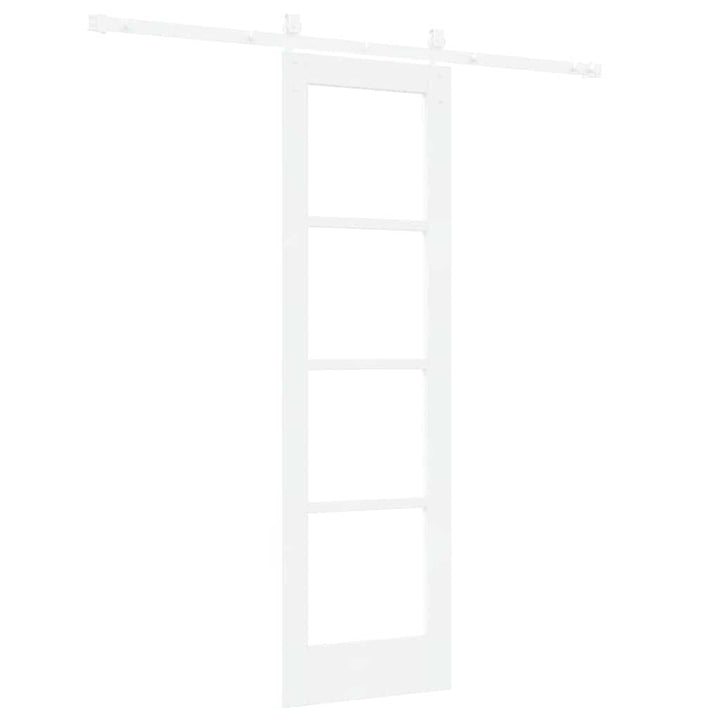 Skydedør Hvid 61 x 198,5 cm Massivt fyrretræ og glas